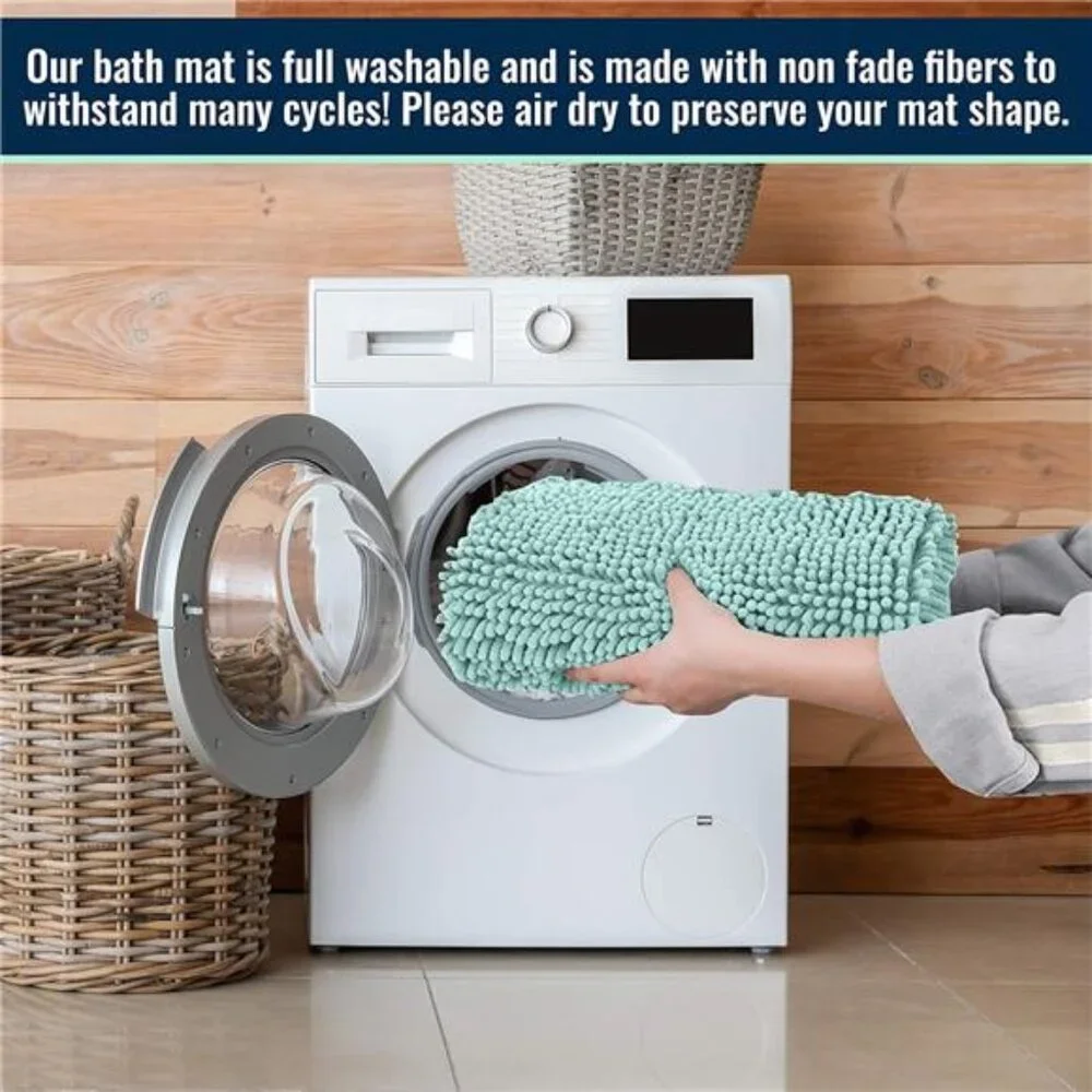 Plush Microfiber Long Runner - Non Slip Soft Bathroom Rug, Absorbent